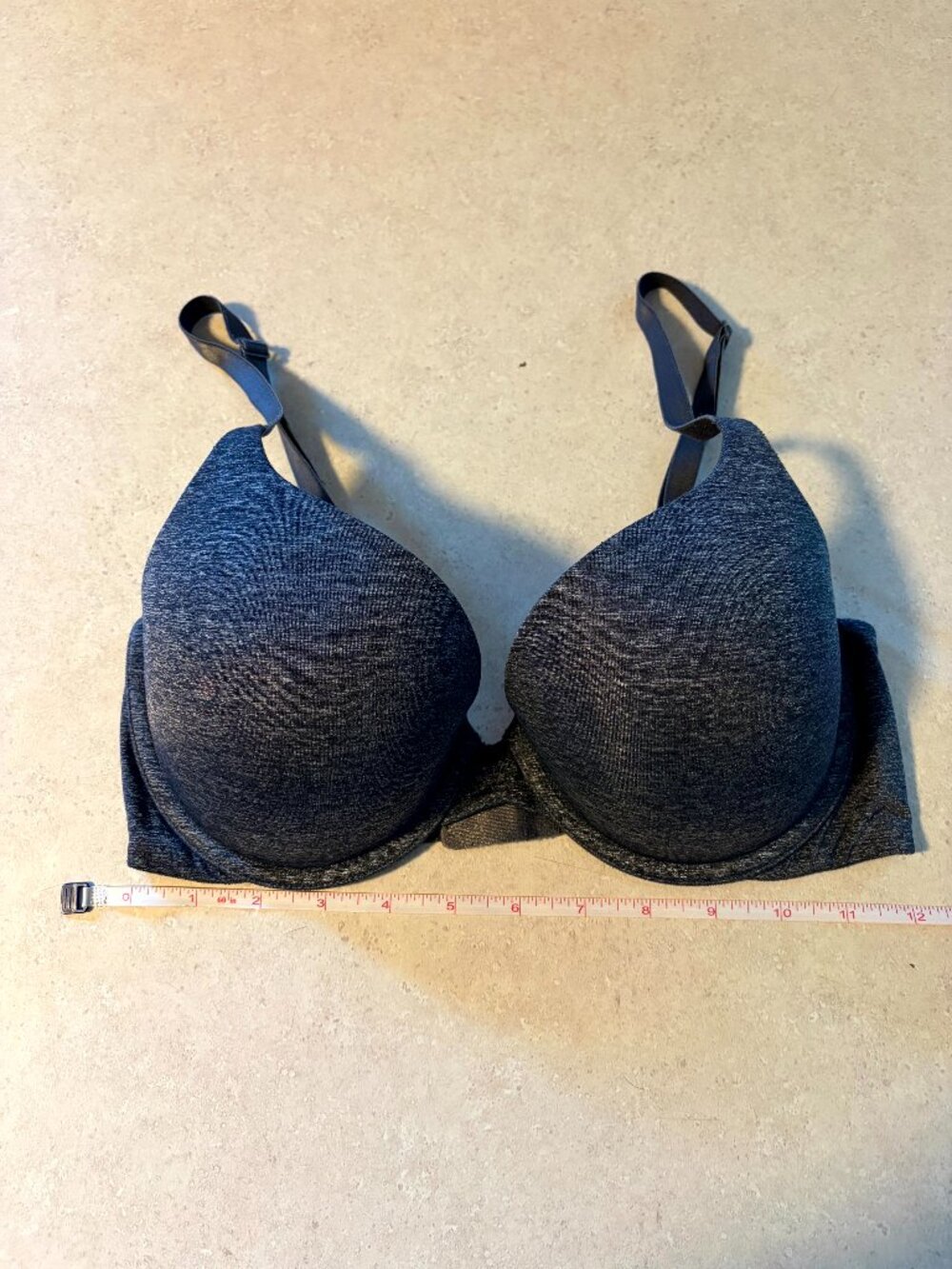 Victoria’s Secret Padded Perfect Coverage Underwire Bra Size 34D Heather Grey